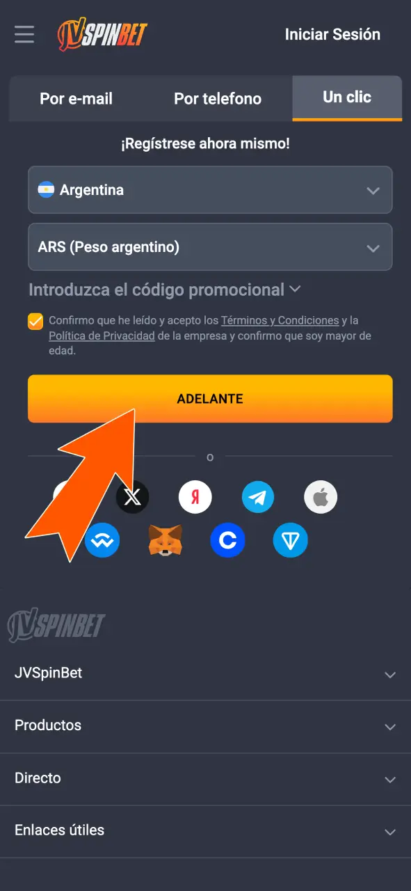 Validá tu cuenta y entrá a JVSpin ahora.