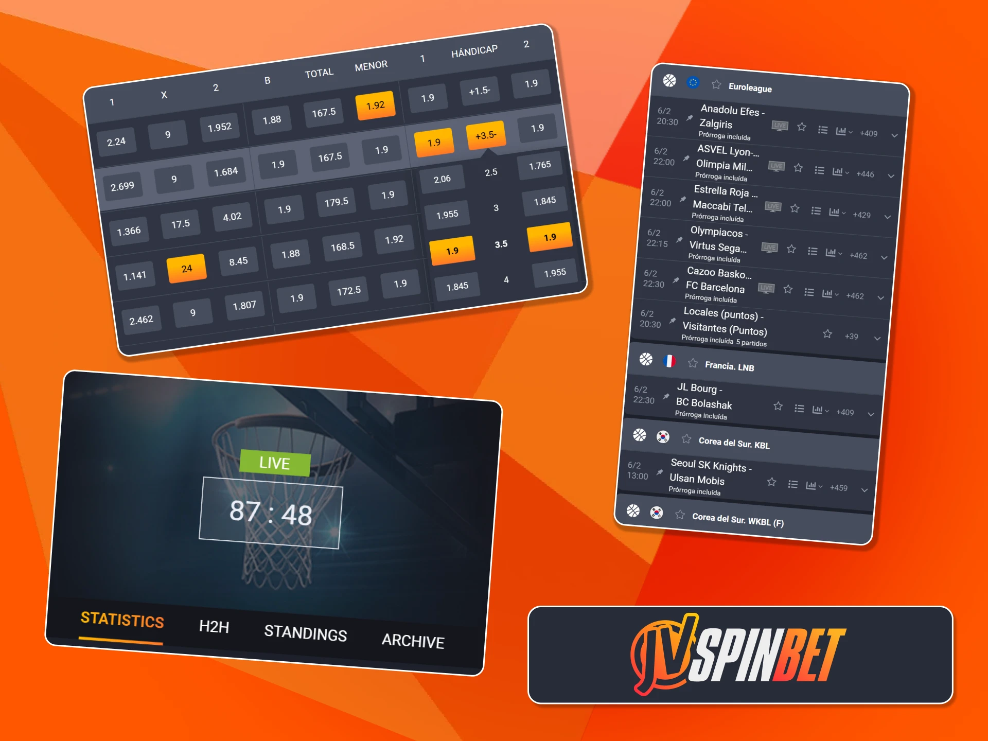 Sigue las estadísticas en vivo y aprovecha las cuotas competitivas en JVSpin.