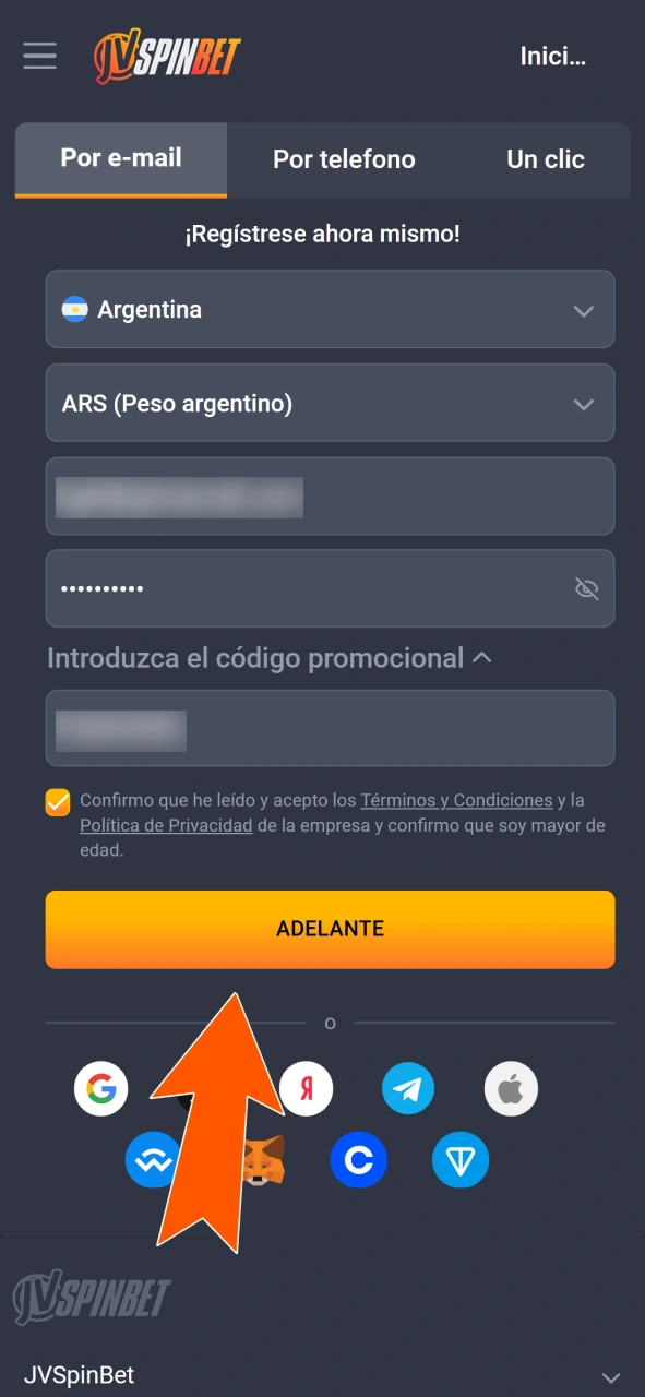 Completa el registro rápido para comenzar tu aventura en los esports con JVSpin.