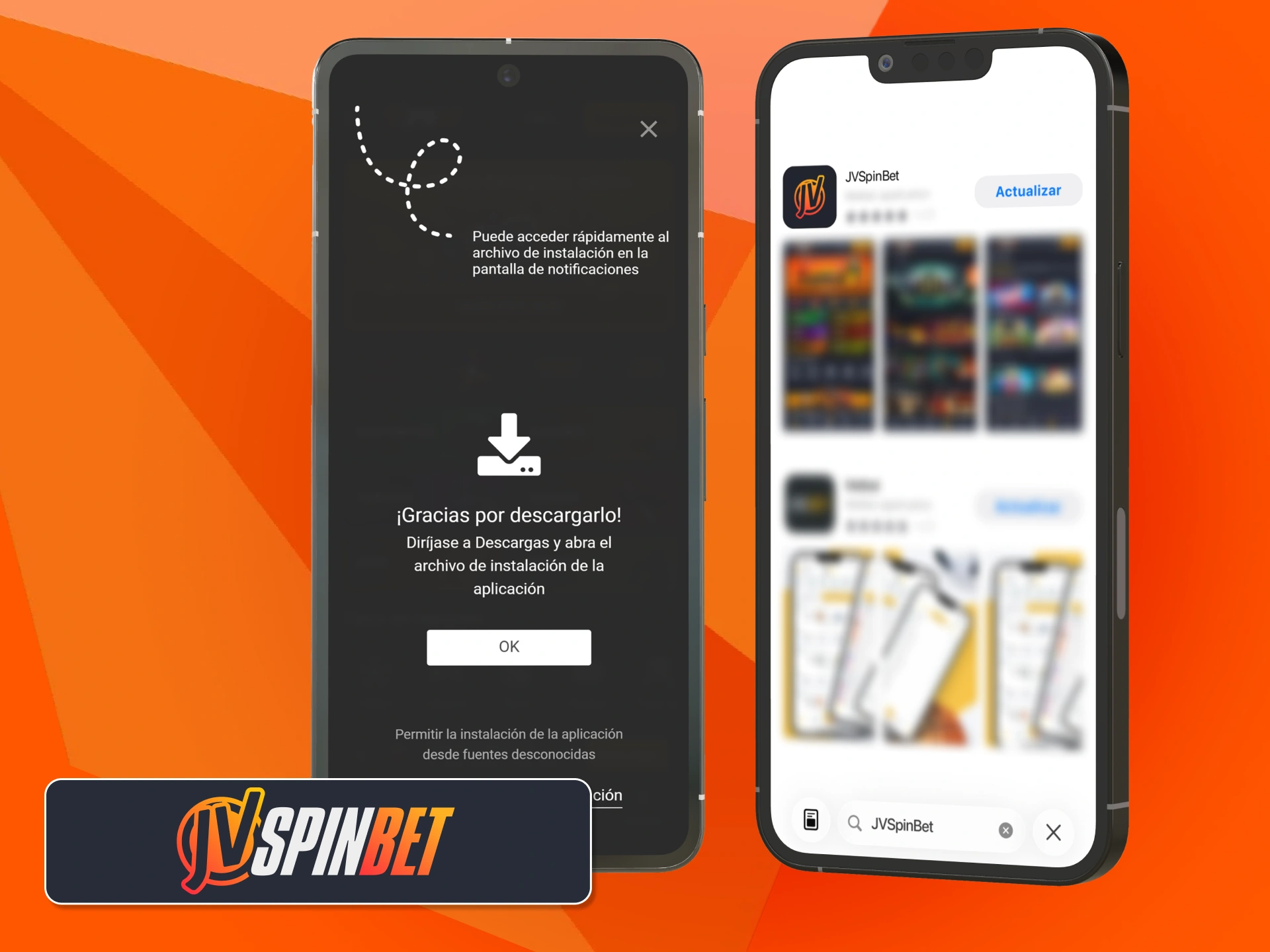 Mantené tu JVSpin App actualizada para obtener las nuevas funciones.