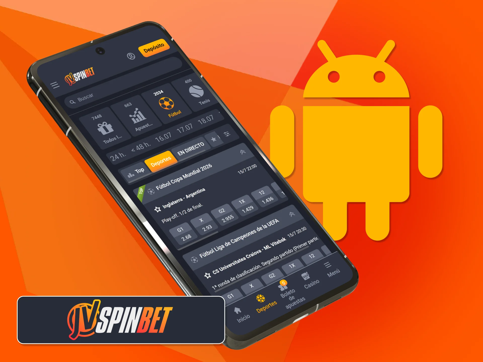 Conseguí el archivo oficial de instalación de la JVSpin Android App.
