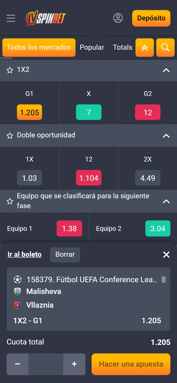 Establecé tu apuesta para conocer el método de empezar en JVSpin App.