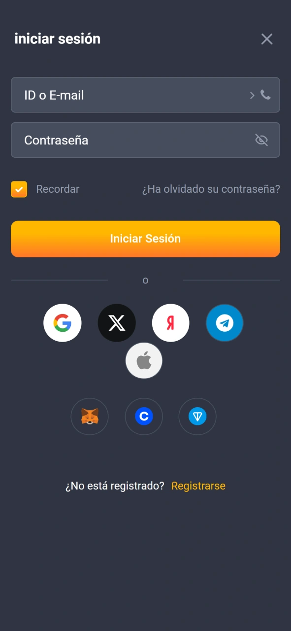 Ingresá con tus credenciales seguras para empezar en la JVSpin App.