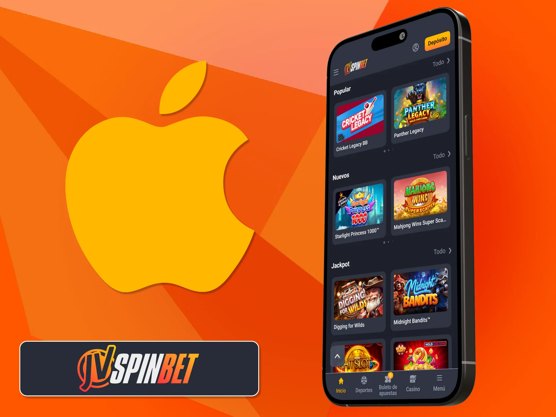 Usá el práctico acceso directo móvil de la JVSpin iOS App.
