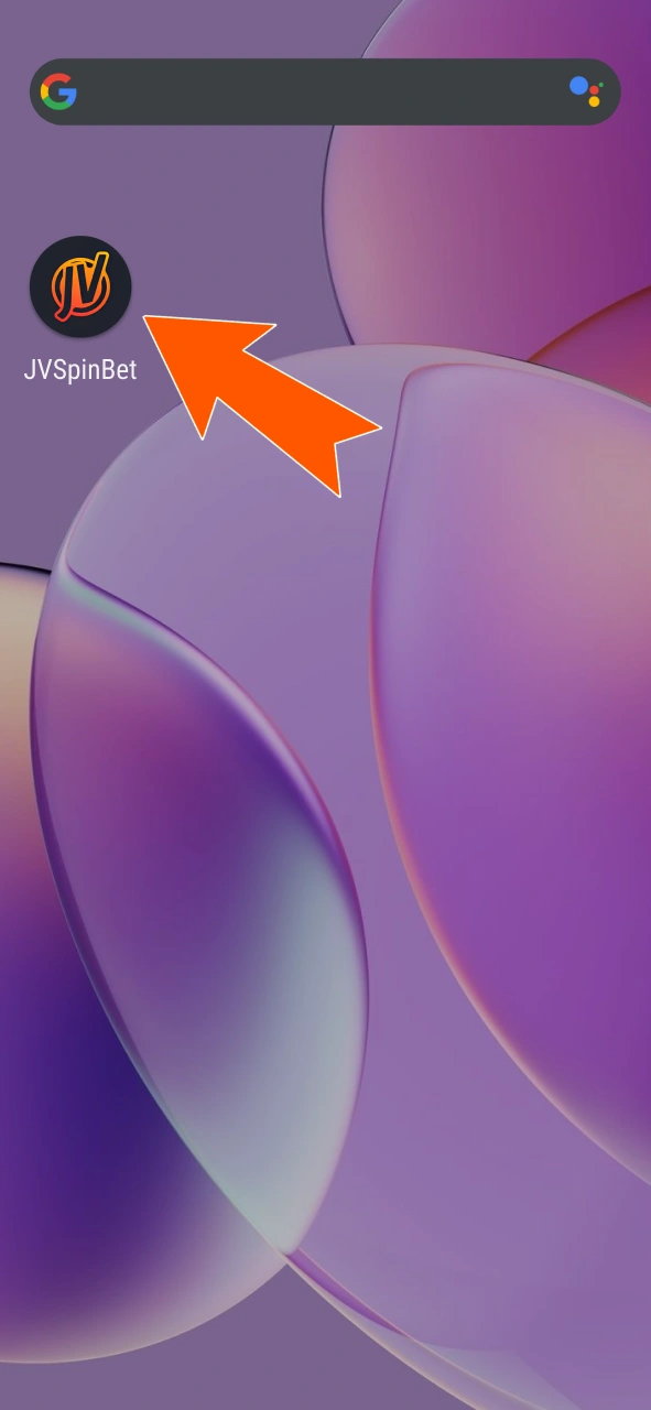 Ejecutá el programa móvil para comenzar tu registro en la JVSpin App.