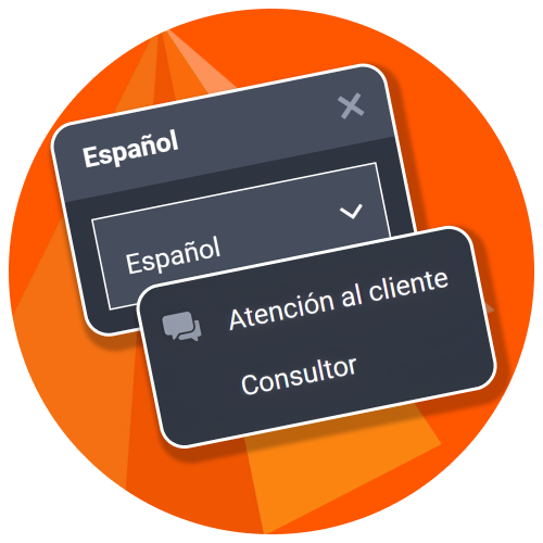 Contactá a soporte técnico directo de inmediato desde la JVSpin App.