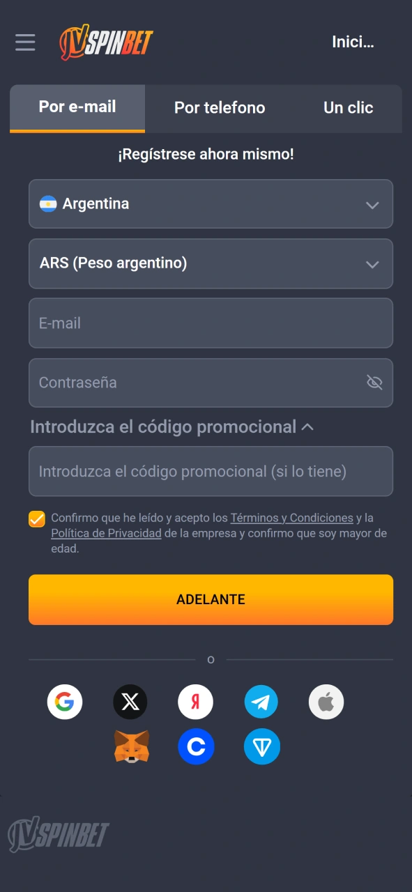 Abrí un usuario nuevo antes de tu primera apuesta en JVSpin.