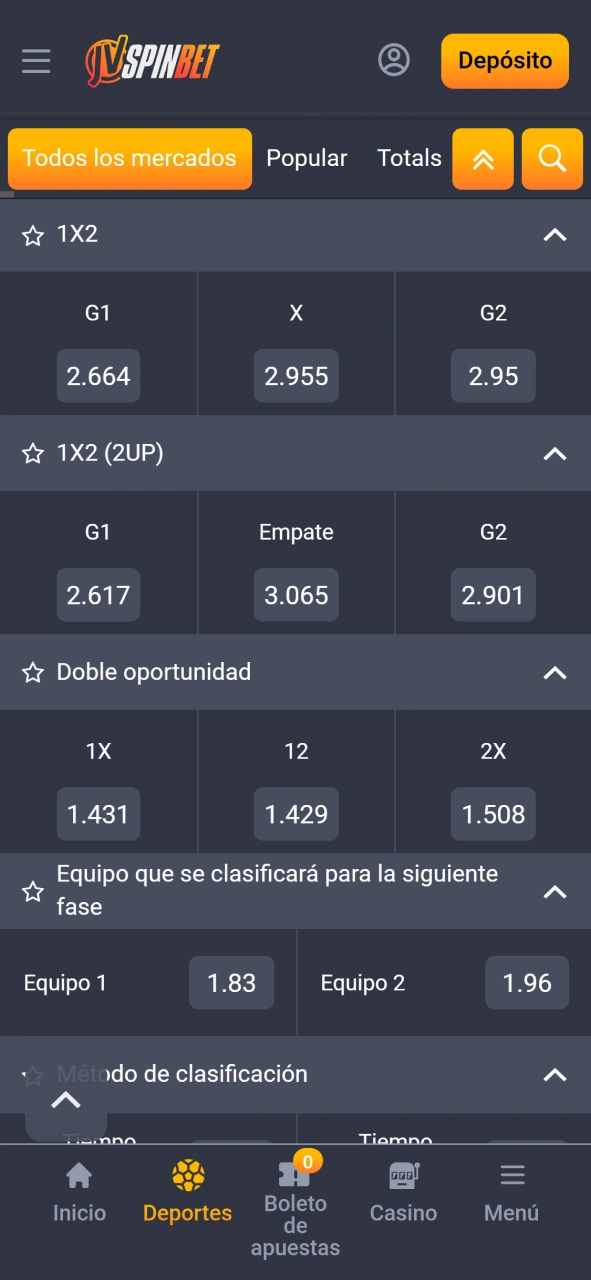 Marcá la cuota deseada configurando tu primera apuesta en JVSpin.
