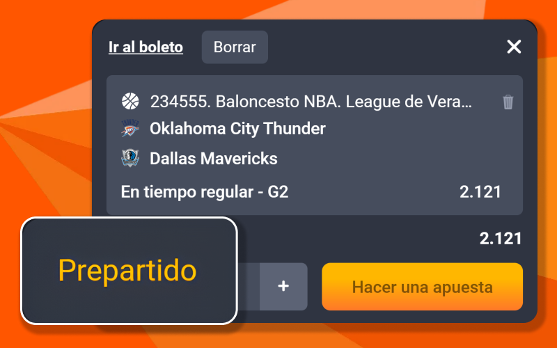 Reaccioná a las jugadas colocando tu dinero durante el partido JVSpin.